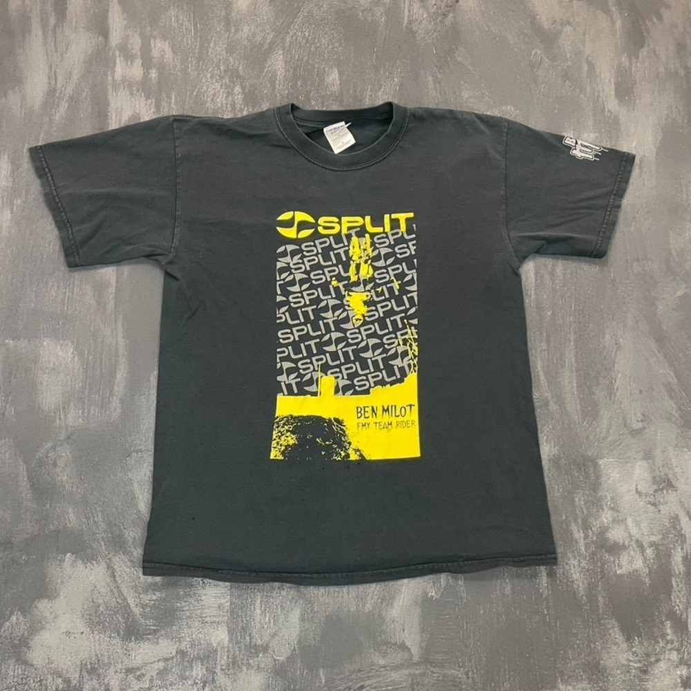 Vintage Ben Milot Split shirt mens Medium Black‎ 2000s y2k skate